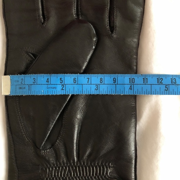 Men's Dark Brown Leather Gloves - Picture 8 of 16